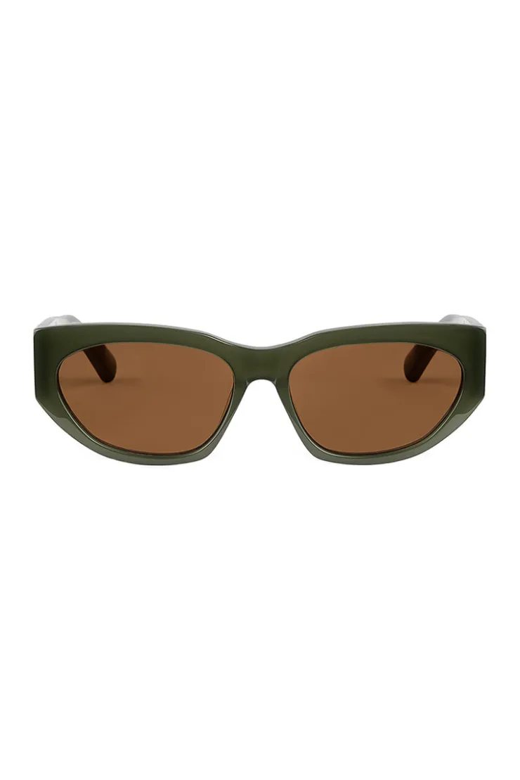 x Local Supply - Oval Sunglasses - Olive^Zulu & Zephyr Best Sale