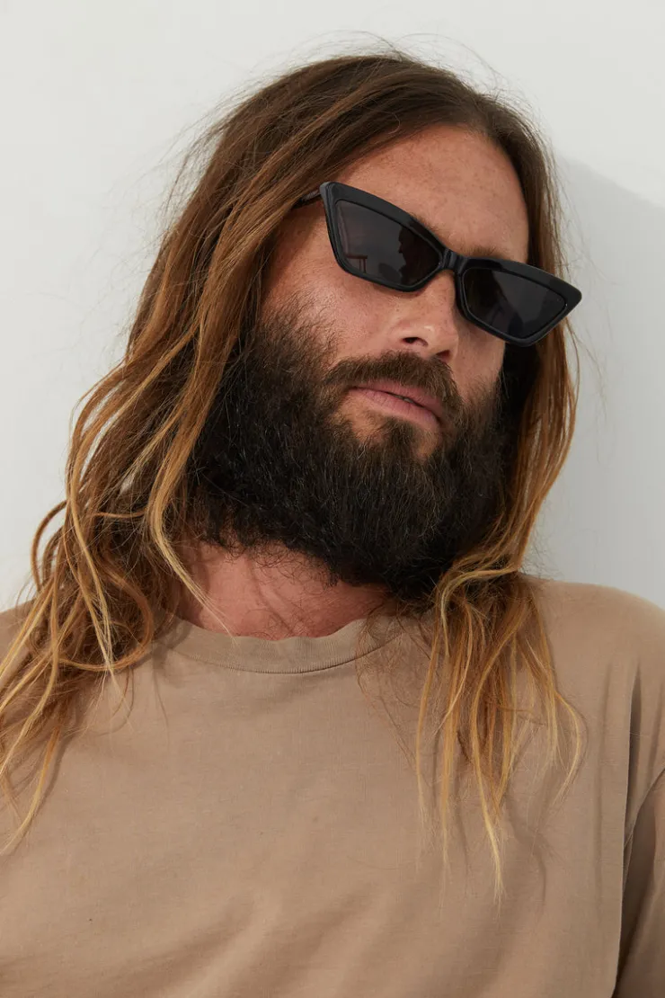 x Local Supply - Slim Cat Eye Sunglasses - Black^Zulu & Zephyr Cheap