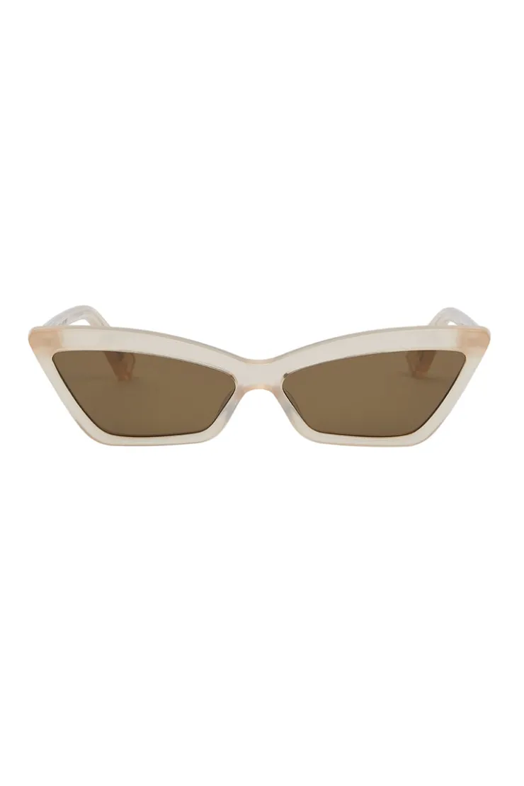 x Local Supply - Slim Cat Eye Sunglasses - Shell^Zulu & Zephyr Fashion