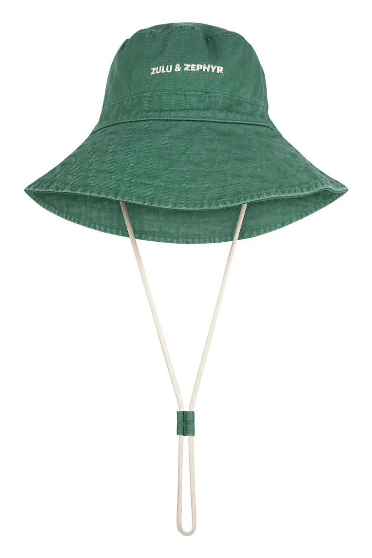 ZZ Logo Bucket Hat - Tallow Green^Zulu & Zephyr Cheap